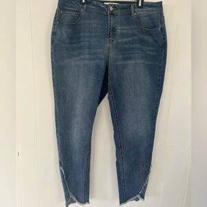 C est. 1946 Denim Hi Rise Jeans Raw Hem Size 18W